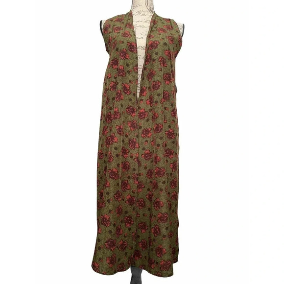LuLaRoe Joy Floral Print Long Vest Size Small NWT - Picture 1 of 9